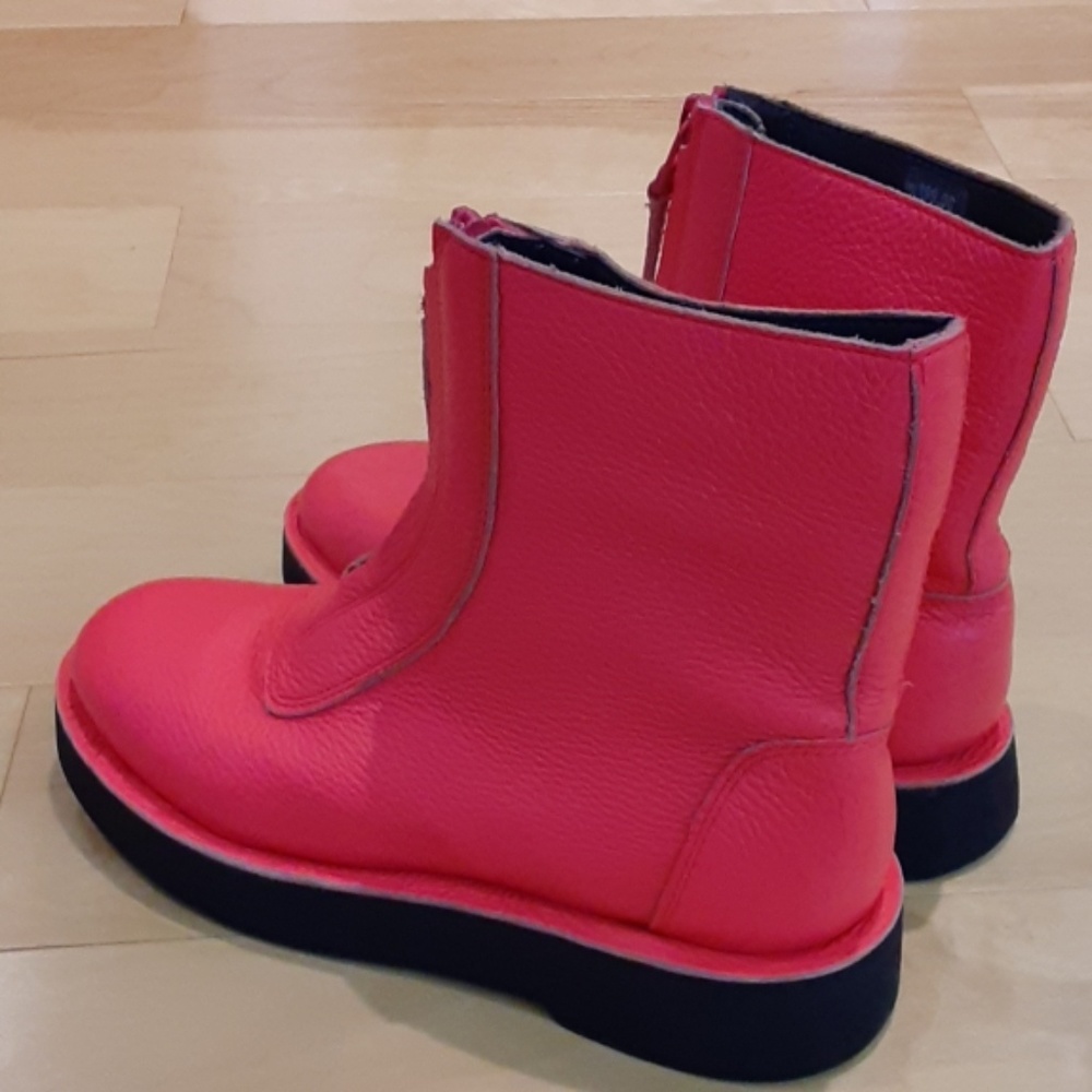 CAMPER leather pink Tyra platform zipper boots - Picture 4 of 8